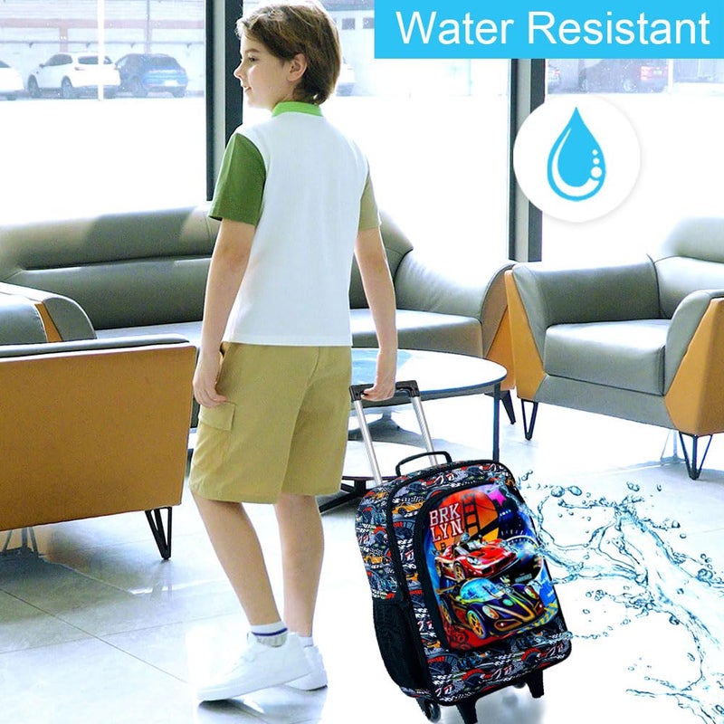 UFNDC Kids Suitcase for Boys, Suspension Bridge Racing Luggage with Wheels，Travel Carry on for Children Toddler Elementary - Image 3